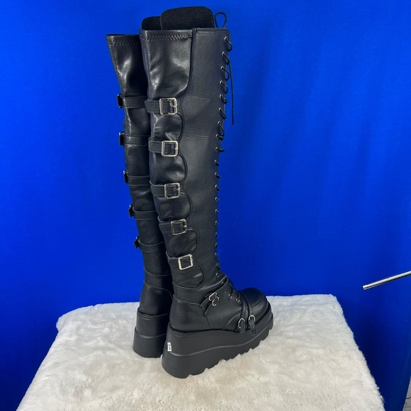NWT Super Rad Goth Over-the-knee Boots Unbranded Size 39/7.5 - Picture 3 of 16